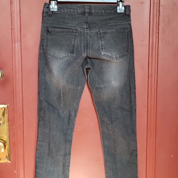 Quad Seven Boys' Rip-Patch Jeans Gray Size 12 - Picture 7 of 10